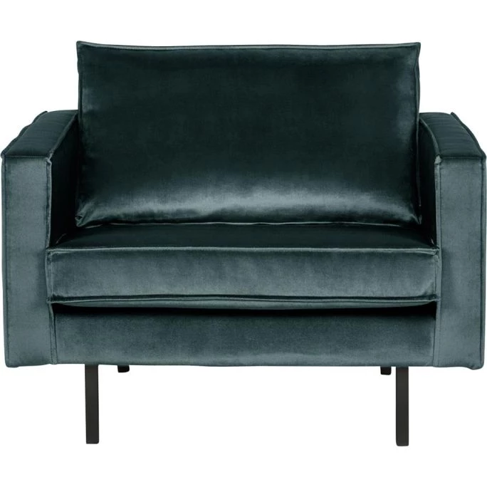 nood gastvrouw Middel Fauteuil Rodeo velvet teal